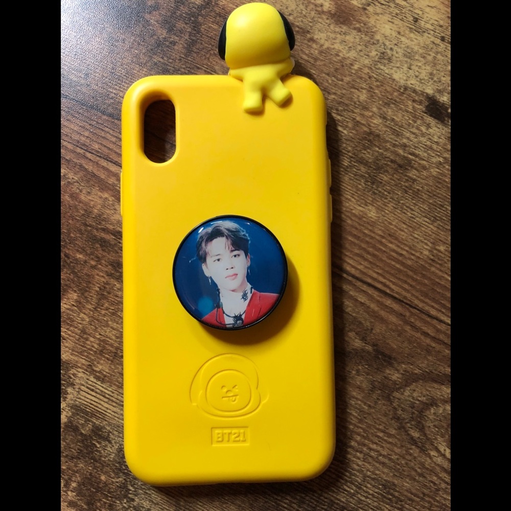 Chimmy iPhone X/XS Case BT21 + JIMIN Griptok